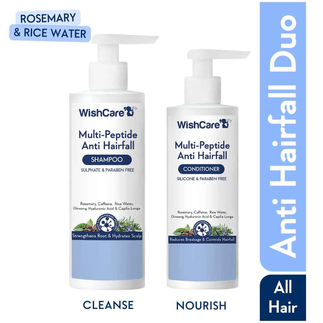 Buy Wishcare Multi Peptide Duo (Shampoo 250 ml + Conditioner 200 ml) - Purplle