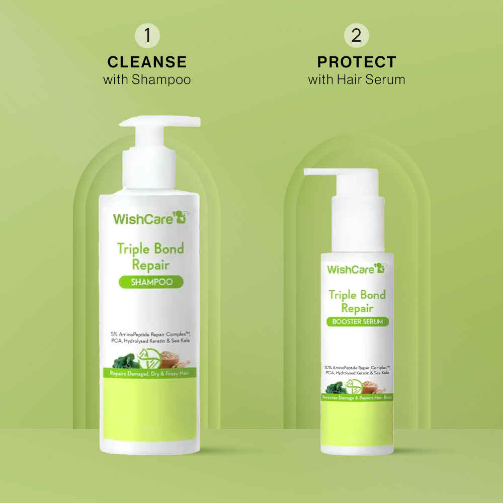 Buy Wishcare Triple Bond Duo (Shampoo 250 ml + Conditioner 100 ml) - Purplle