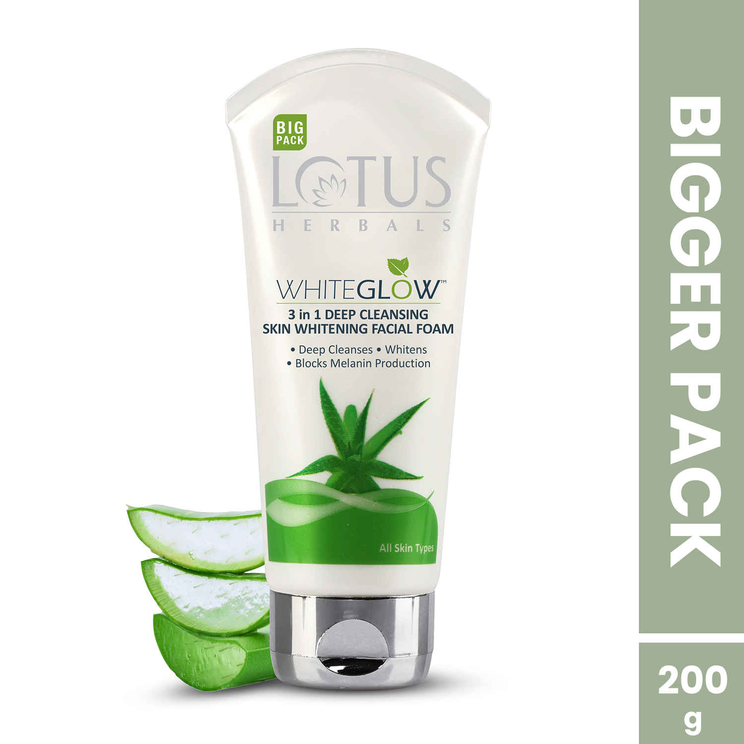 Buy Lotus Herbals WhiteGlow 3 in 1 Deep Cleansing Facial Foam | Deep Cleansing Formula | Acne-Control | Non-Drying | Fades Dark Spots | with Alpha Arbutin & Saxifraga Extracts | Suits All Skin Types | Women & Men | 200 ml - Purplle