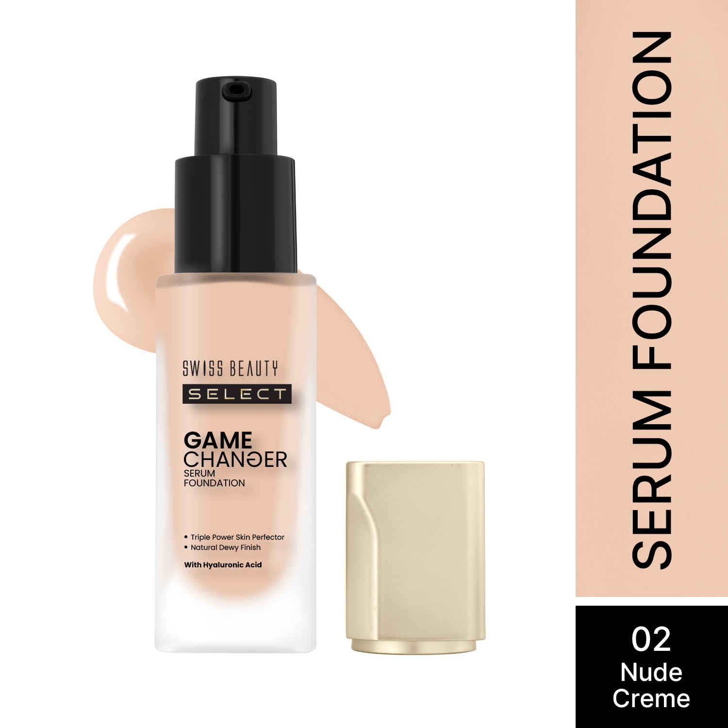 Buy Swiss Beauty Select Game Changer Serum Lightweight Foundation | With Natural and Dewy finish |2 Nude Creme 30 gm - Purplle