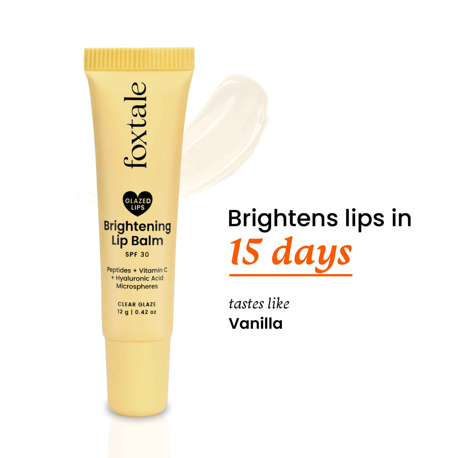 Buy Foxtale Glazed Lips Brightening Lip Balm - Clear Glaze 12 gm - Purplle