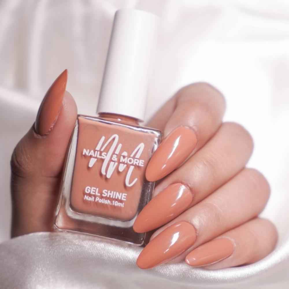 Buy Nails & More Argan Oil Infused Gel Shine Nail Polish | Long-lasting & Quick-dry Formula | High Shine Nail Enamel for Women |43 Auburn, 10 ml - Purplle