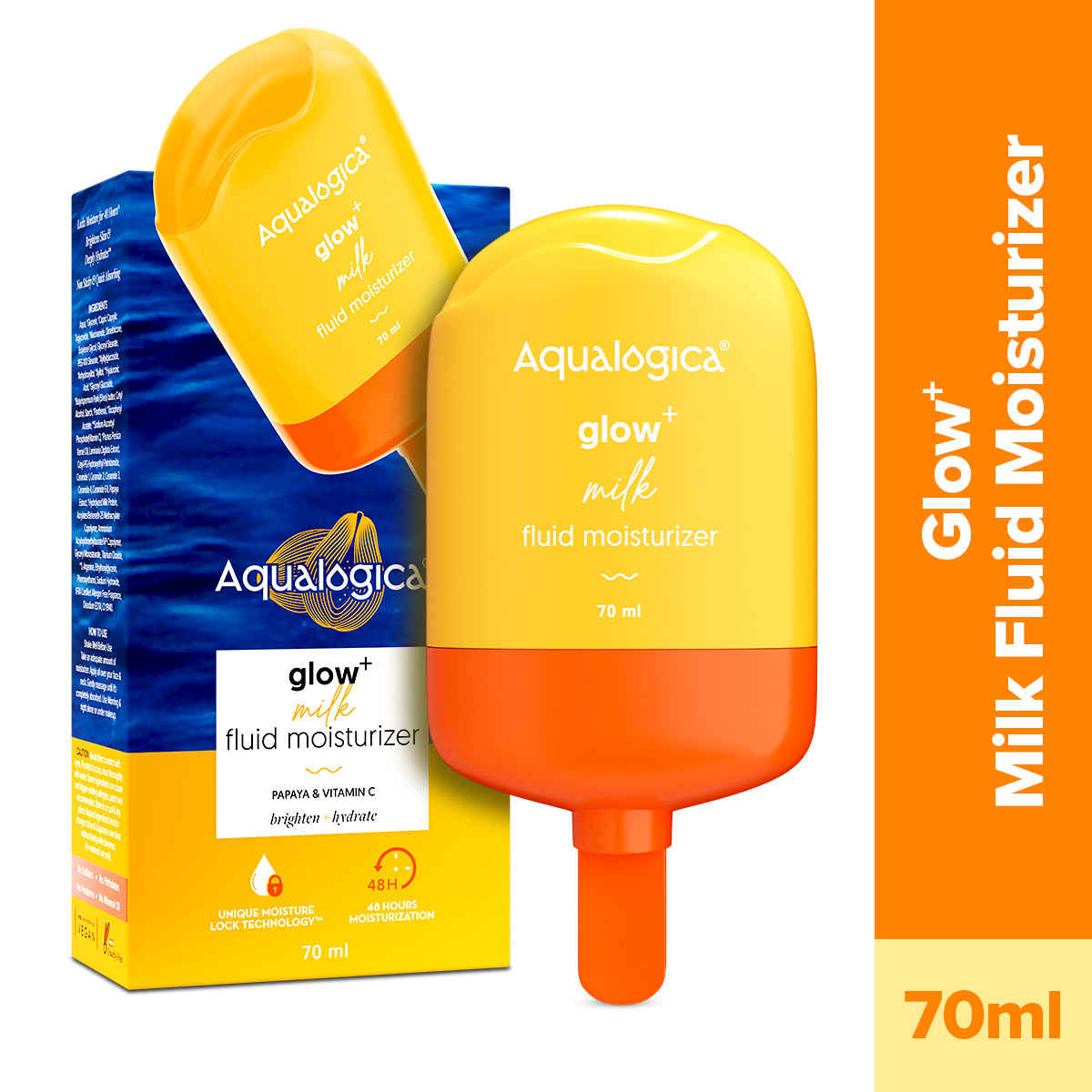 Buy Aqualogica Glow+ Milk Fluid Moisturizer 70ml - Purplle