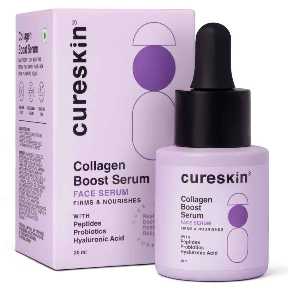Buy Cureskin Collagen Boost Serum |Face Serum Firms & Nourishes with Peptides Probiotics Hyaluronic Acid,  (20 ml) - Purplle