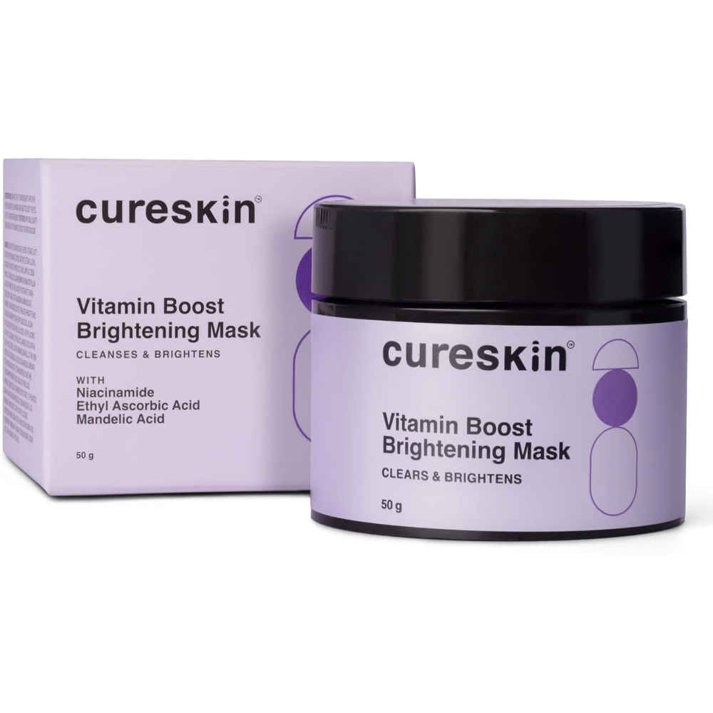 Buy Cureskin Vitamin Boost Face Mask for Glowing Skin | Fruit Based AHA Vitamin Mask for Women & Men | Remove Dead Skin (30 gm) - Purplle