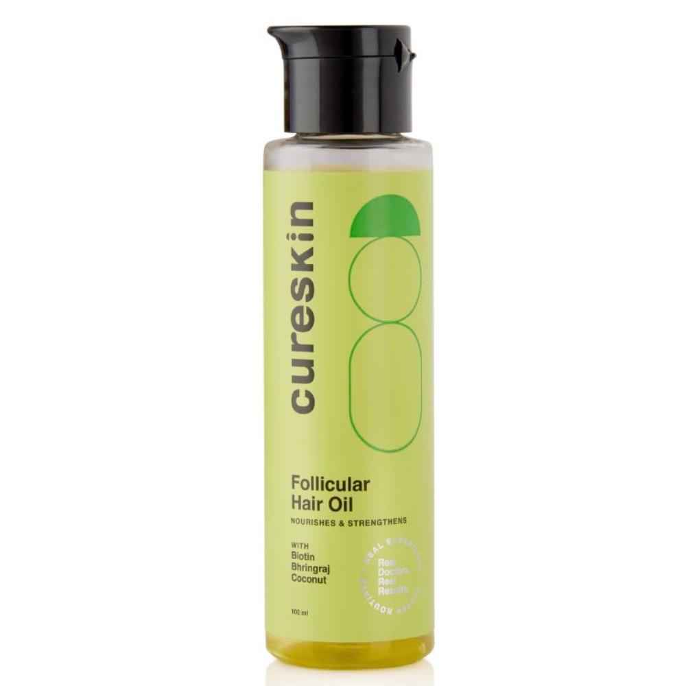 Buy Cureskin Follicular Hair Oil | Nourishes & Strengthens with Biotin, Bhringraj and Coconut Hair Oil (100 ml) - Purplle