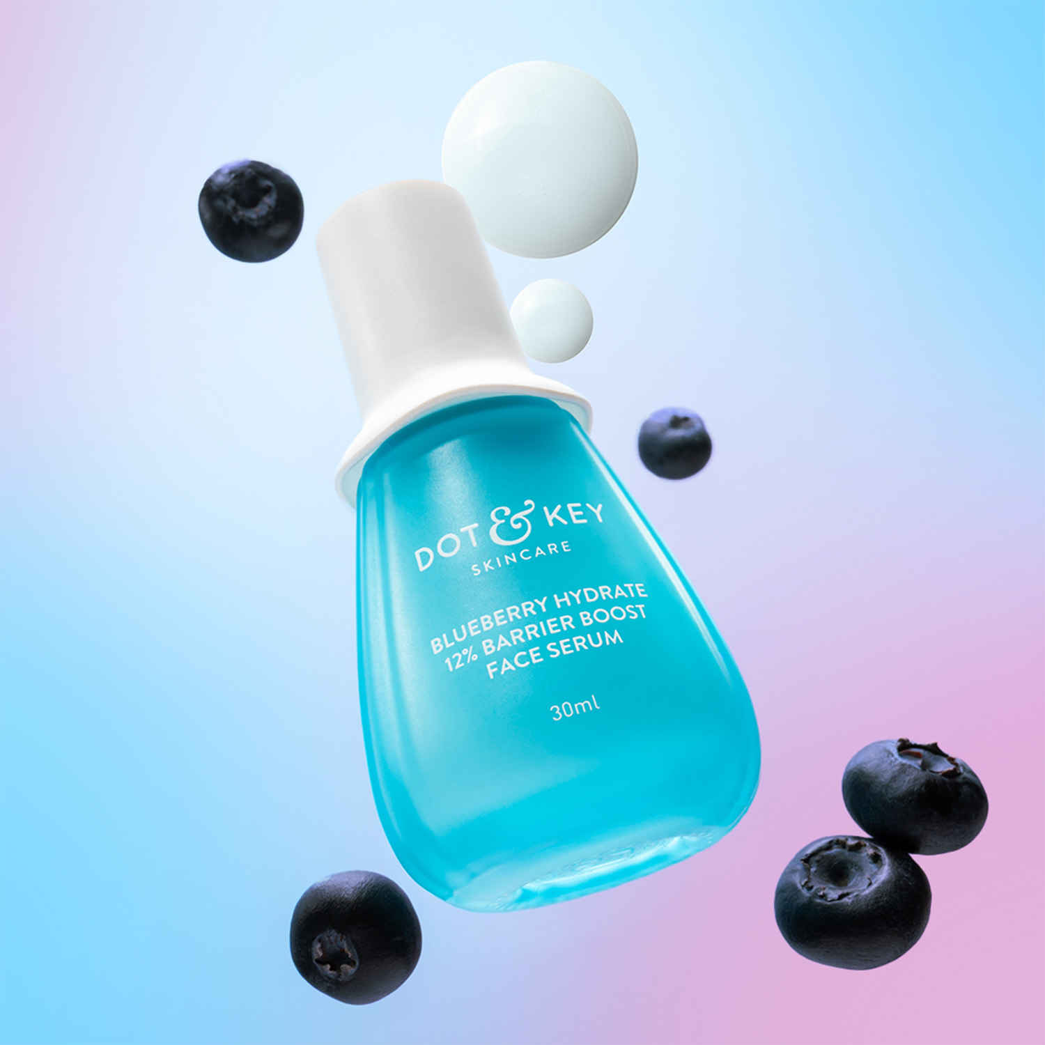 Buy Dot & Key Blueberry Hydrate 12% Barrier Boost Face Serum with 7 Ceramides, Niacinamide & Hyaluronic Acid, Reduces Dark Spots, Brightens Skin, Provides Intense Hydration & Repairs Skin Barrier 30 ml - Purplle