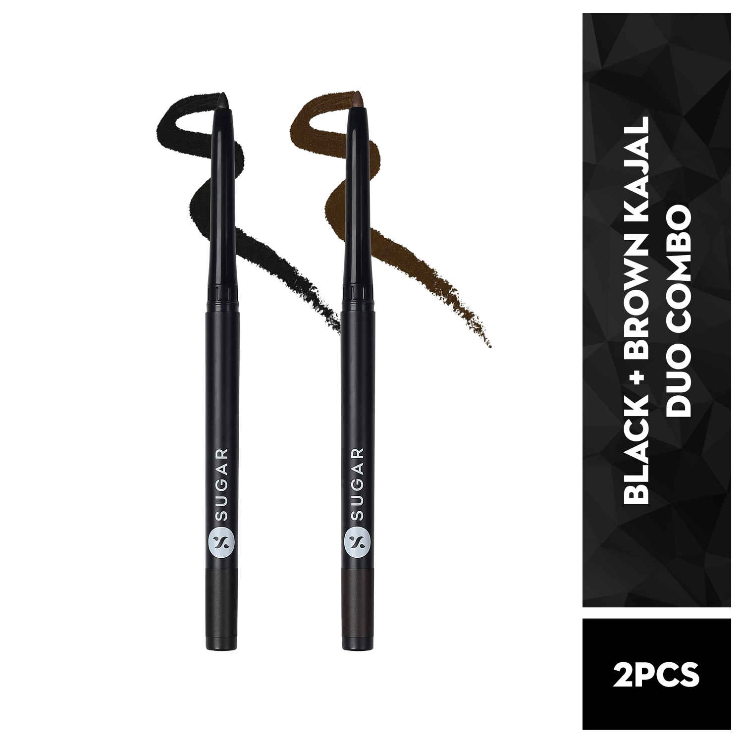 Buy SUGAR Cosmetics Black + Brown Kajal Duo Combo - Combo of 2 - Purplle
