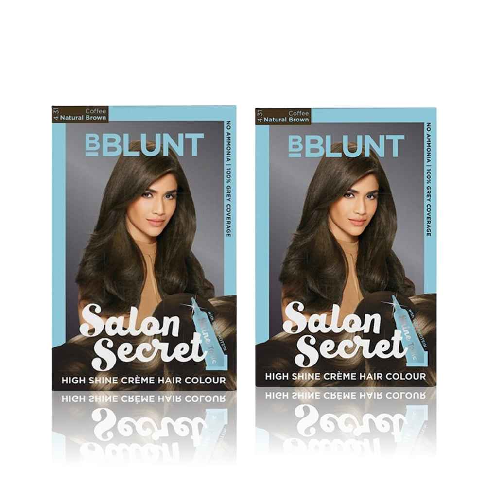 Buy BBLUNT High Shine Hair Colour Duo: Light Golden Brown (5.32) + Coffee Natural Brown (4.31) - Combo of 2 - Purplle