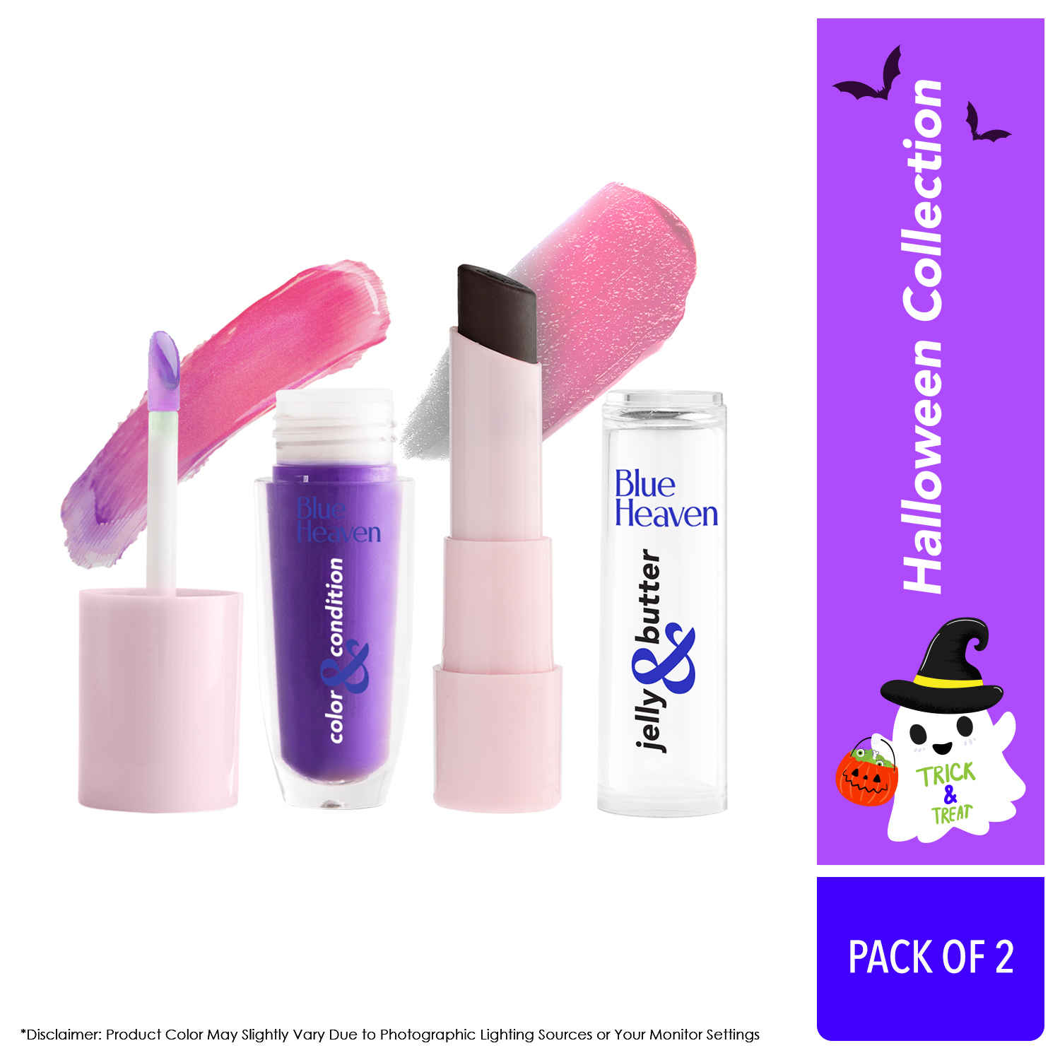 Buy Blue Heaven Halloween Collection Lip Combo | pH Based Lip Oil & Lip Balm | Purple Sorcerer & Black Magic| Pack of 2 - Purplle