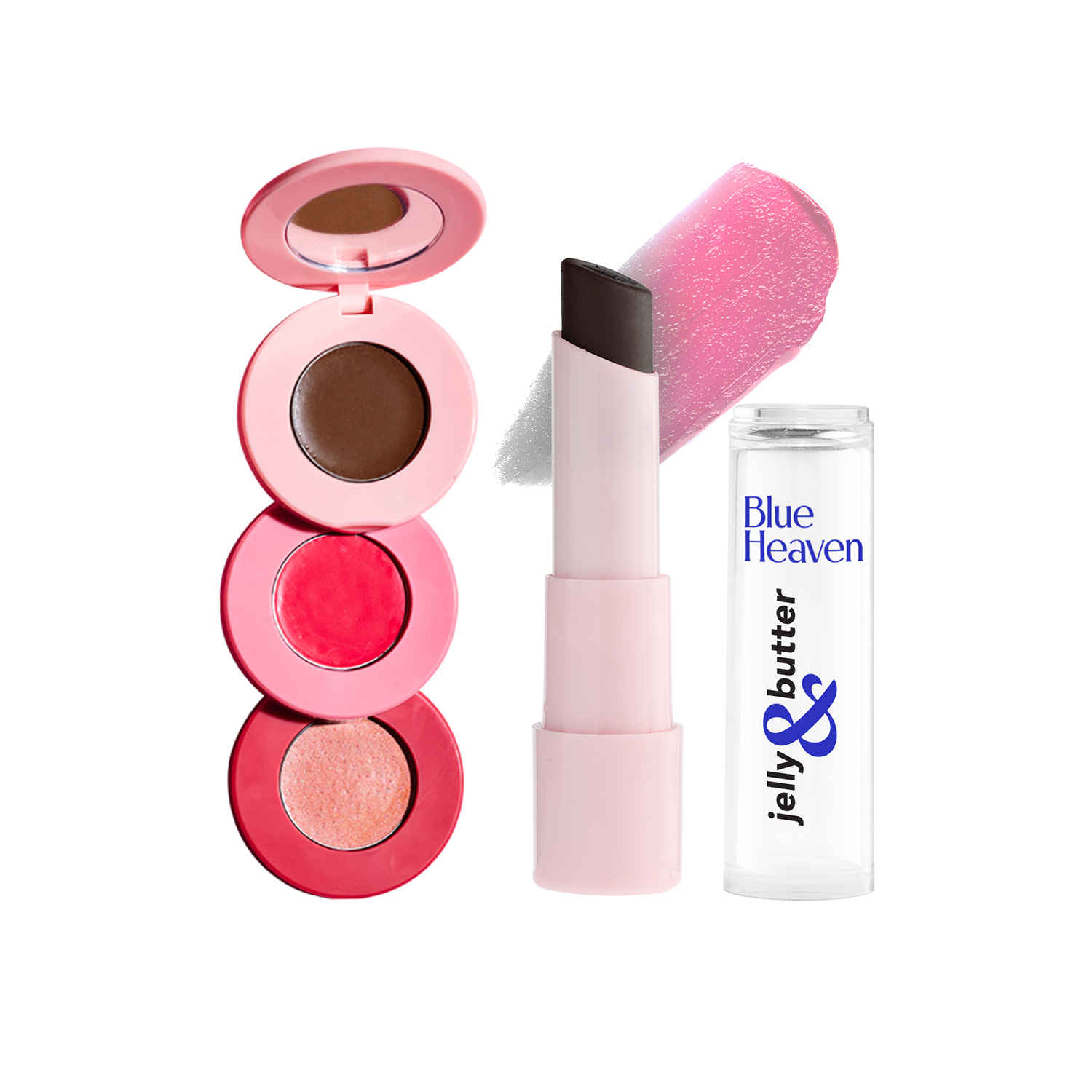 Buy Blue Heaven Multitask Face & Lip Combo| 3in1 Contour+Blush+ Highlighter, Royal Deep| pH based lip balm, Black Magic | Pack of 2 - Purplle