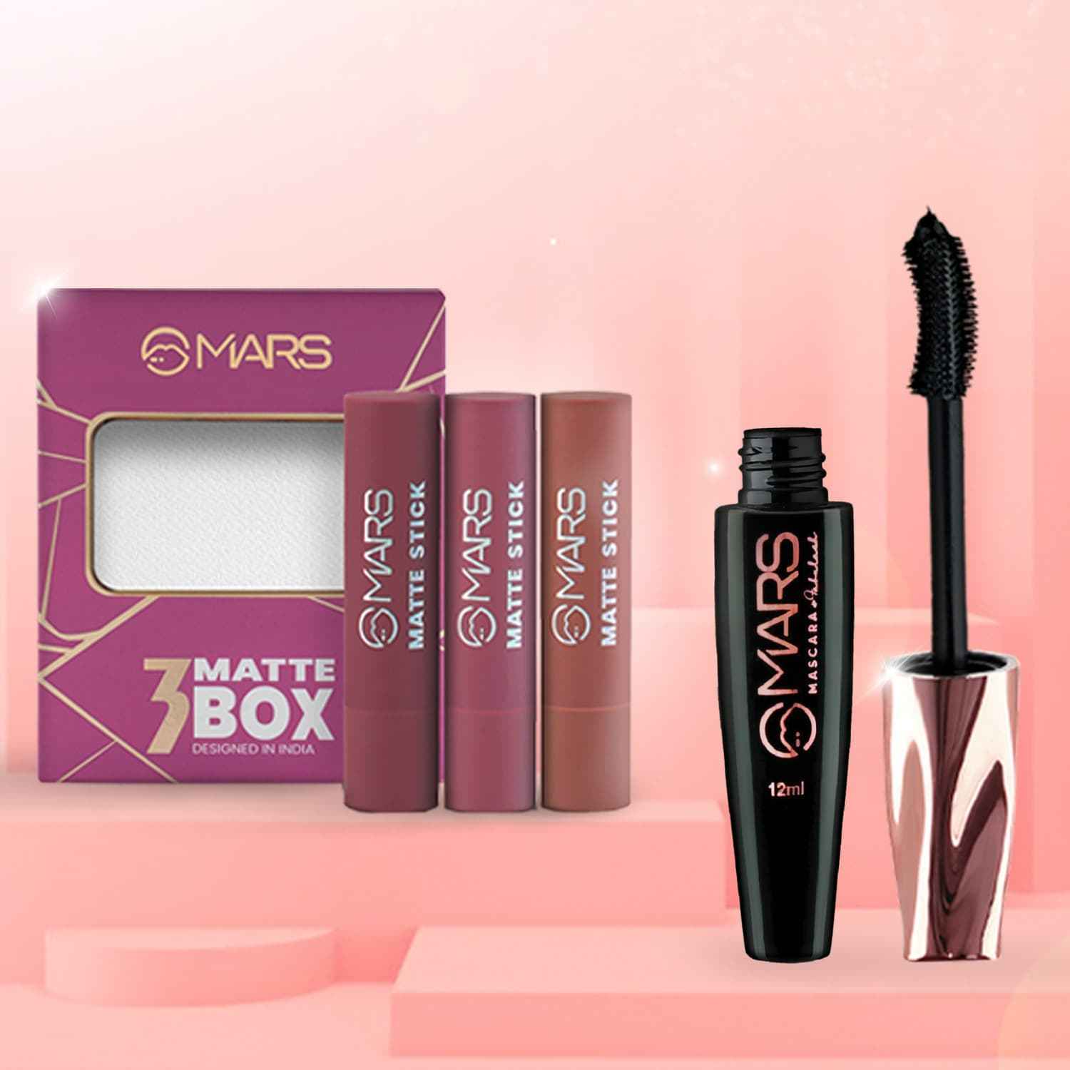 Buy MARS Fabulash Mascara and Matte Lipstick Box Combo - Combo of 2 - Purplle