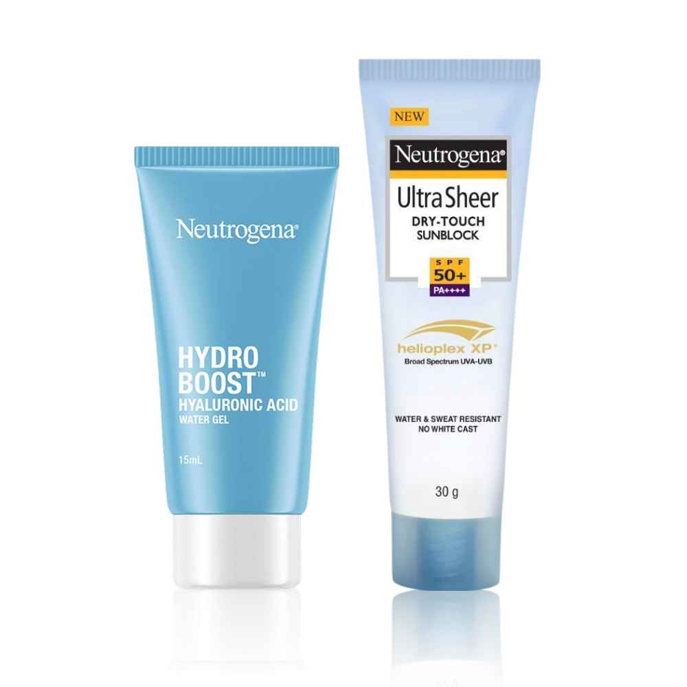 Buy Neutrogena Hydro Boost Water Gel - Mini (15gm) & Neutrogena Ultra Sheer Spf 50 Cream - 30 ml - Purplle