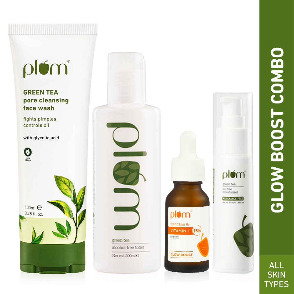 Buy Plum Glow Boost Combo - Fights Acne, Hyperpigmentation & Dark Spots - Purplle