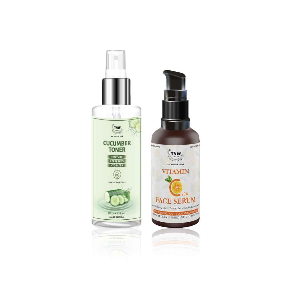 Buy TNW The Natural Wash Cucumber Toner & Vitamin C Face Serum For Cleansing And Refreshing - Combo of 2 - Purplle