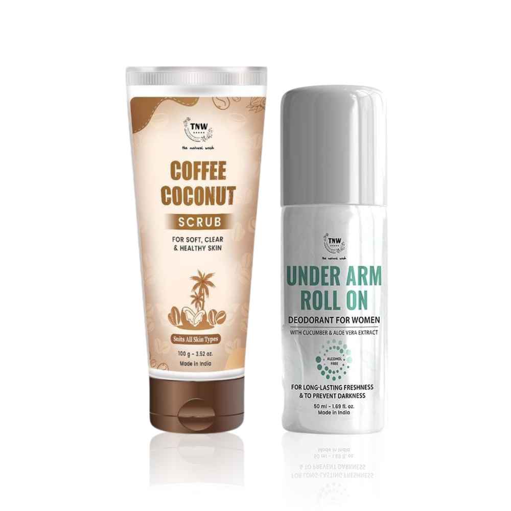 Buy Combo of 2- Under Arm Roll On 50ml + Coffee Coconut Scrub - Purplle