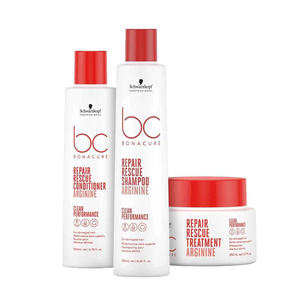 Buy Schwarzkopf Professional Bonacure Repair Rescue with Arginine Shampoo + Conditioner + Mask Combo (250 ml + 200 ml+ 200 ml) - Purplle