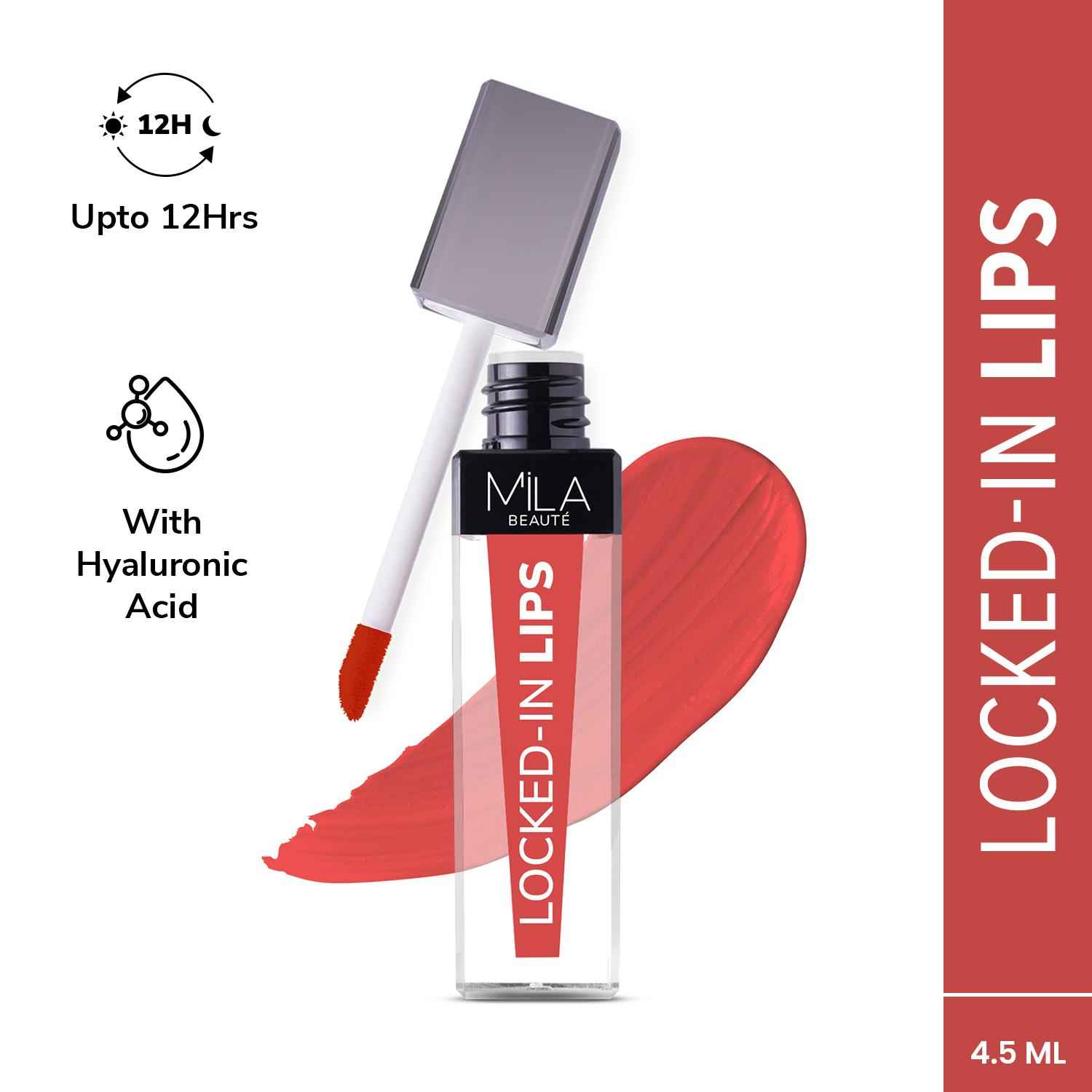 Buy Mila Beaute Non-Transfer Locked-In Liquid Lipstick- 02 Hazel Creme, 4.5 ml - Purplle