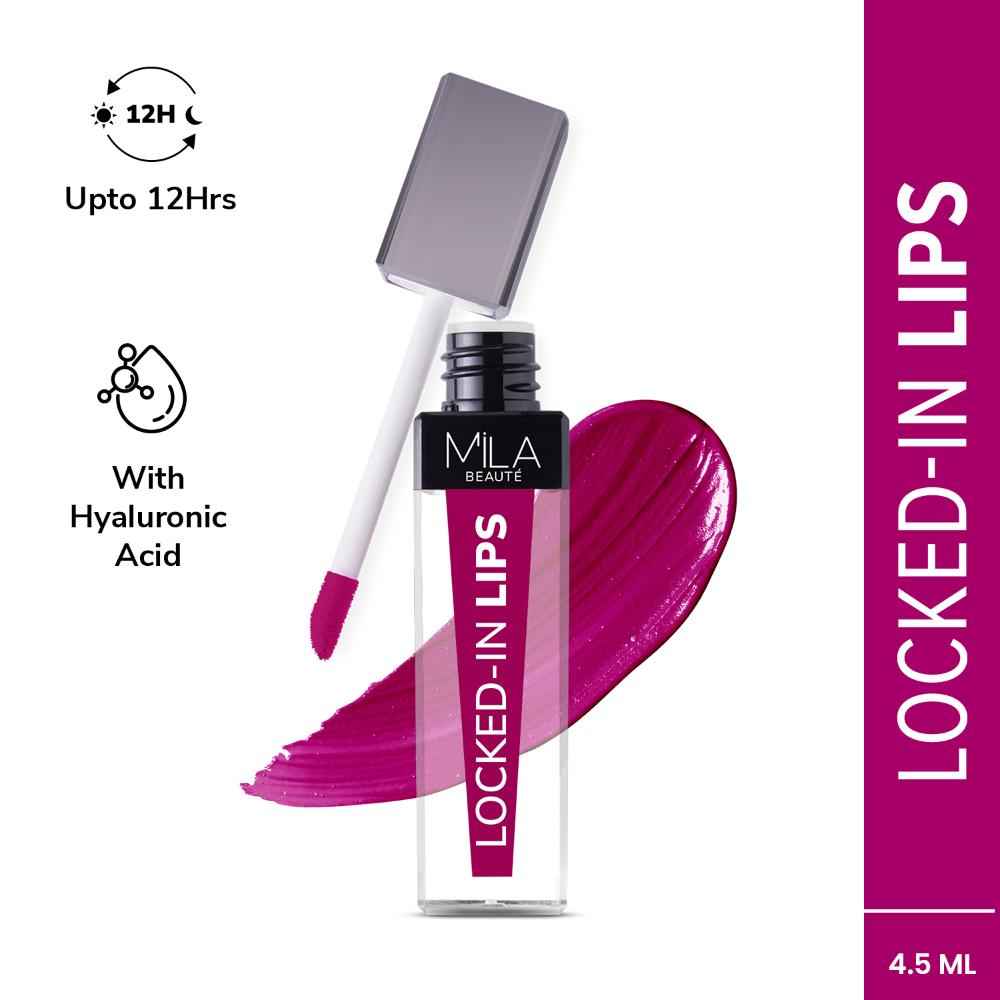 Buy Mila Beaute Non-Transfer Locked-In Liquid Lipstick- 12 Sour Punch, 4.5 ml - Purplle