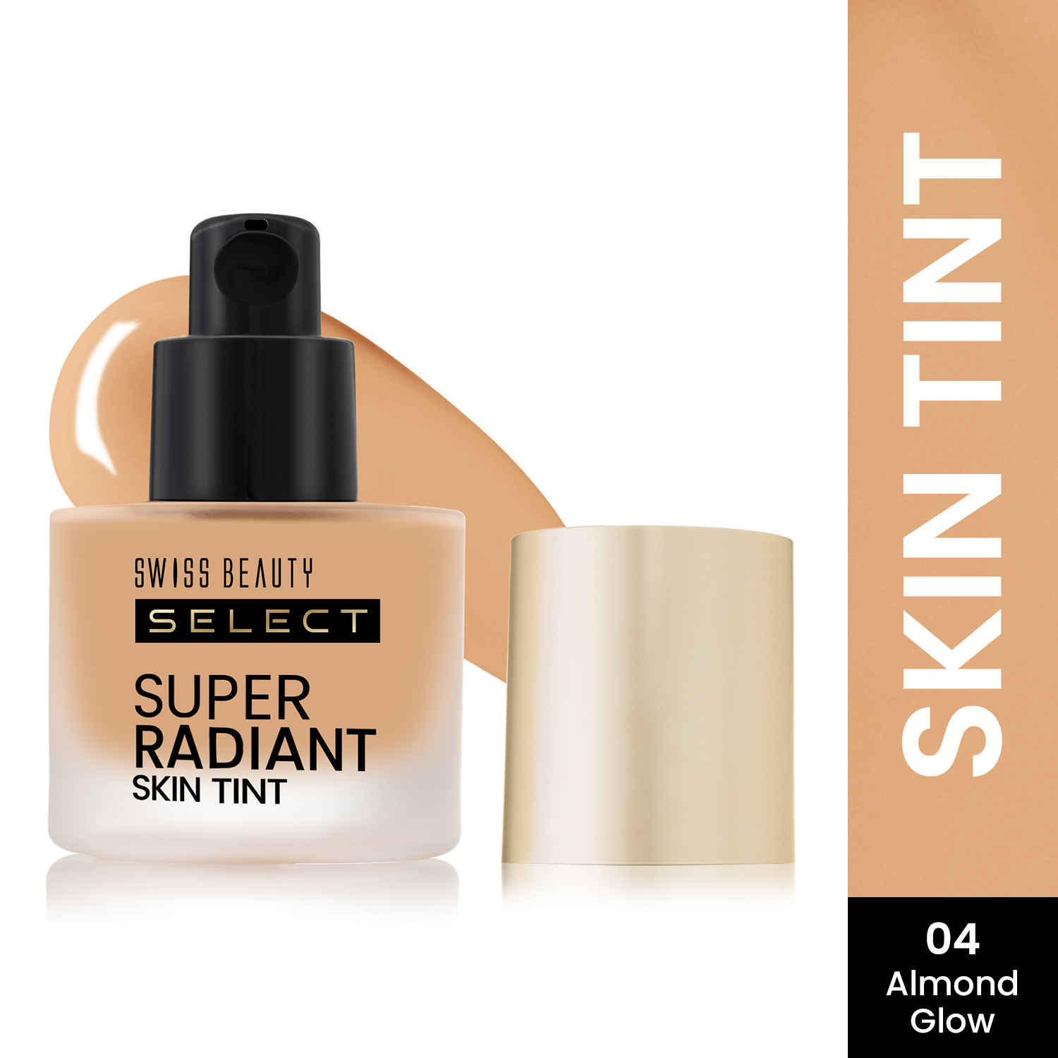 Buy Swiss Beauty Select Super Radiant Skin Tint Foundation for Face Makeup| Medium Coverage |Easy Blendable |Long Lasting| With Hyaluronic Acid and Glycerin 4 Almond Glow| 30 gm - Purplle