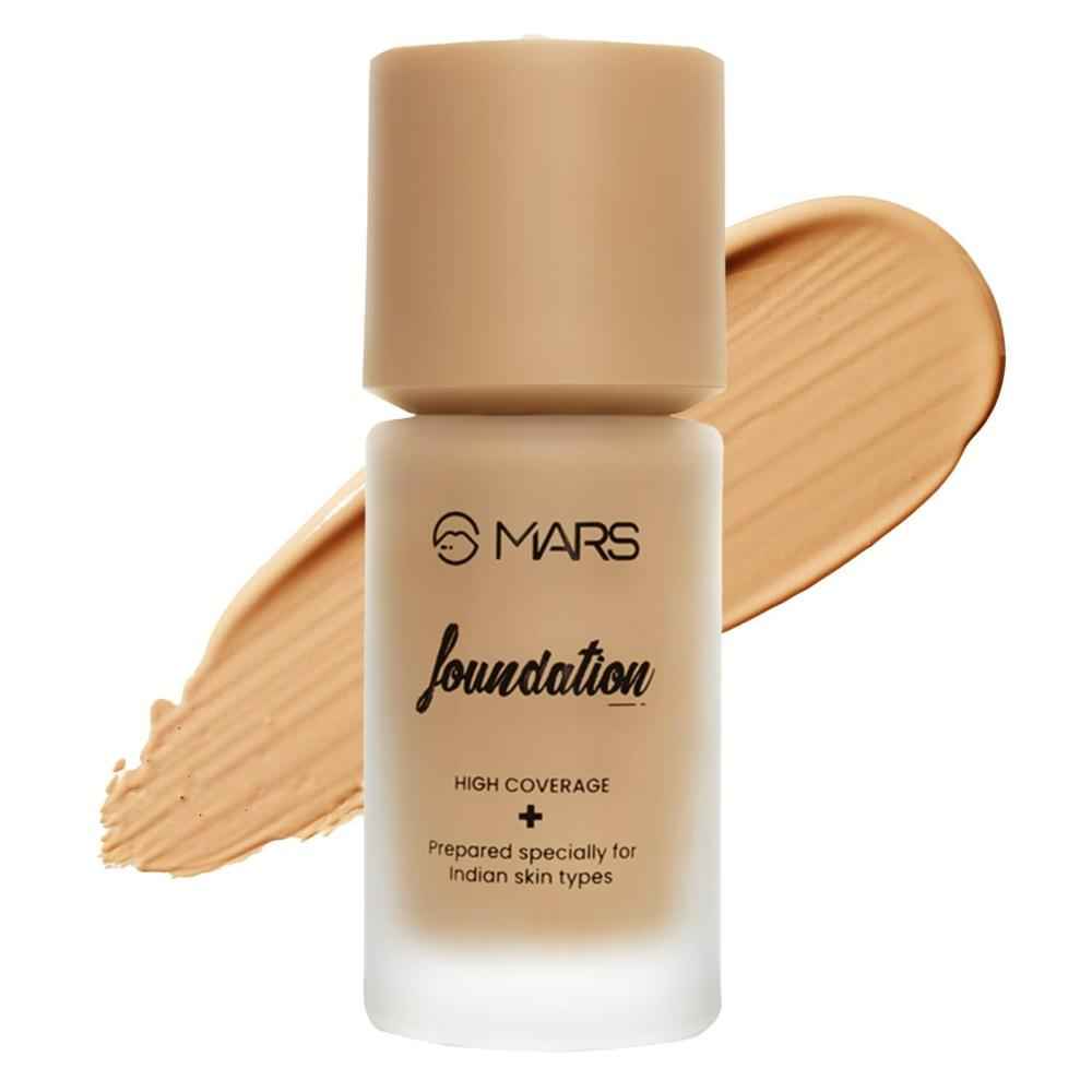 Buy MARS High Coverage Liquid Foundation | Blemish Free & Blendable Foundation for Makeup (40 ml) (SHADE-5.5) - Purplle