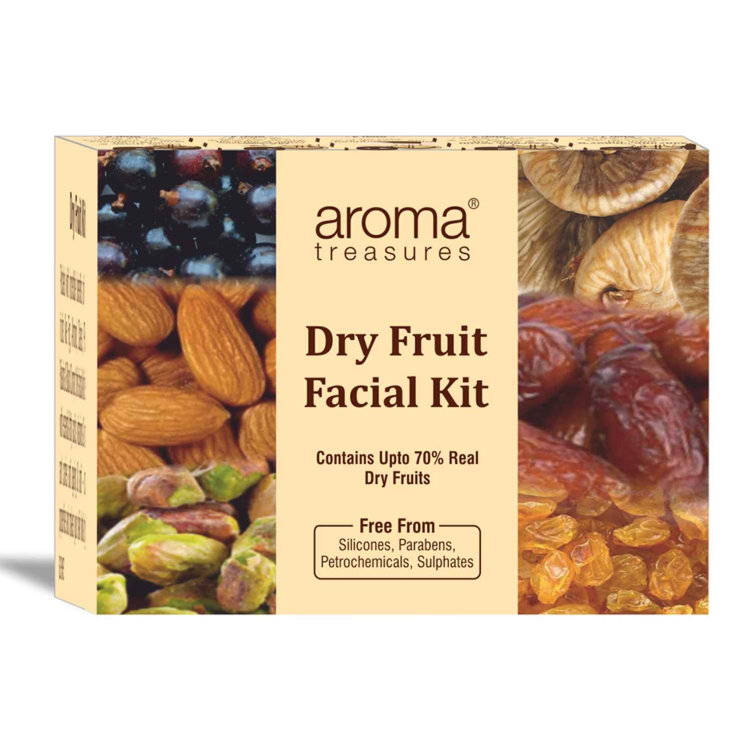 Buy Aroma treasures Dry Fruit Facial Kit contains upto 70% real dryfruits for all skin type - One time use kit, 30 gm - Purplle