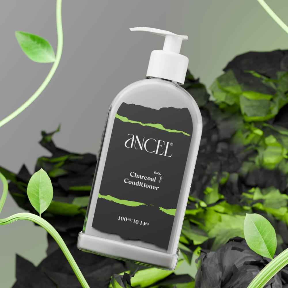 Buy ANCEL Charcoal Conditioner with Activated Charcoal Powder, Almond Oil, Jojoba Oil & Shea Butter | For Deep Cleansing & Volumizing Hair | Natural ingredients| Sulphate & Paraben Free | For Men & Women |300 ml - Purplle