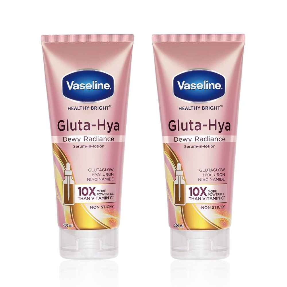 Buy Vaseline Gluta Hya Dewy Radiance| Serum-In-Lotion Boosted With Niacinamide And GlutaGlow | (200 ml) Pack of 2 - Purplle