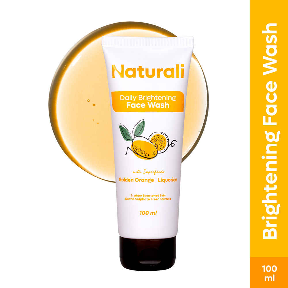 Buy Naturali Daily Brightening Face Wash with Golden Orange & Liquorice Extarct | Improves Skin Brightness | For All Skin Types | 100 ml - Purplle