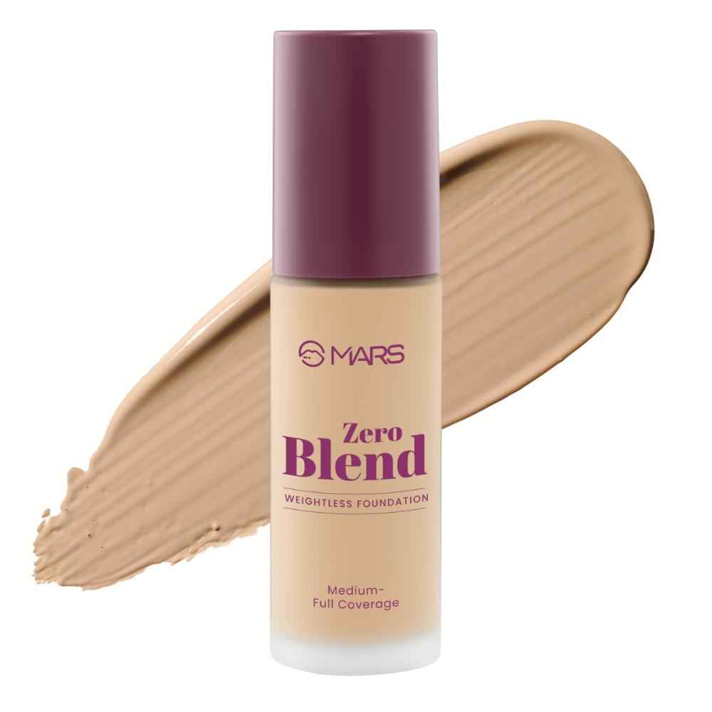 Buy MARS Zero Blend Weightless Foundation for Makeup (30 ml) (09-AMBER MAPLE) | Lightweight & Long-Lasting | Matte Finish | Buildable Coverage | Sweat-Proof | Hydrating Formula - Purplle