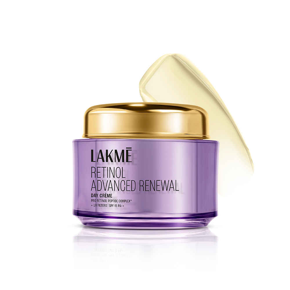Buy Lakme Retinol Advanced Renewal Day Creme Pro-Retinol Peptide Complex + UV Filters & SPF 15 PA++ 50 GM | Reduces wrinkles and fine lines | Provides Radiant Glow | For All Skin Types - Purplle
