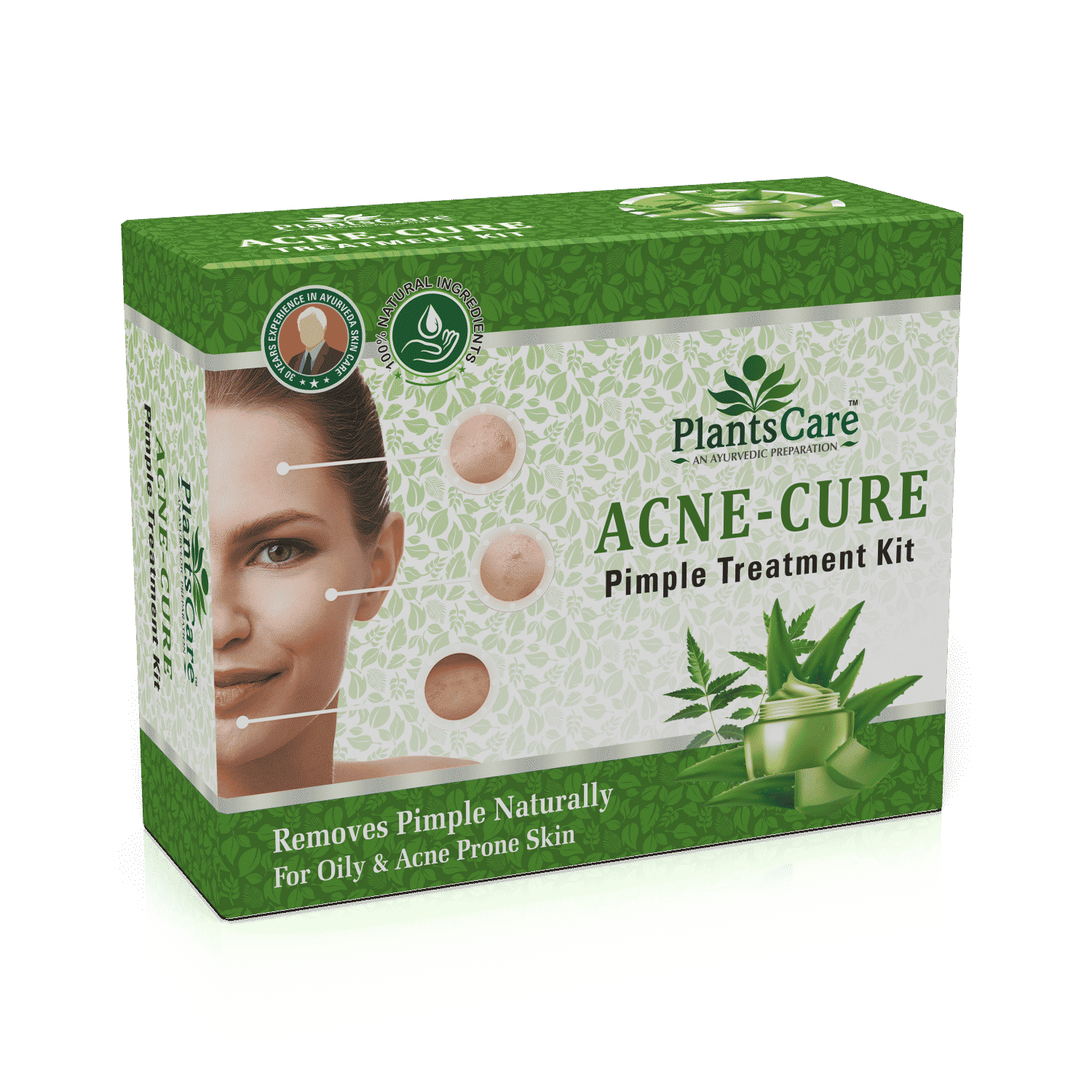 Buy Plants Care Acne cure pimple treatment kit 140 gm +165 ml - Purplle