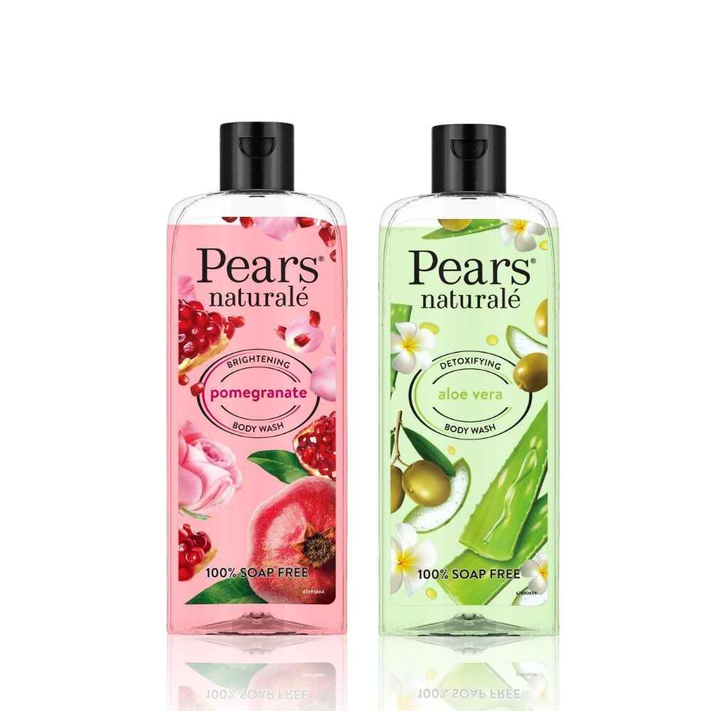 Buy Pears Naturale Detoxifying Aloevera + Pomegranate Bodywash Combo 250 ml - Purplle