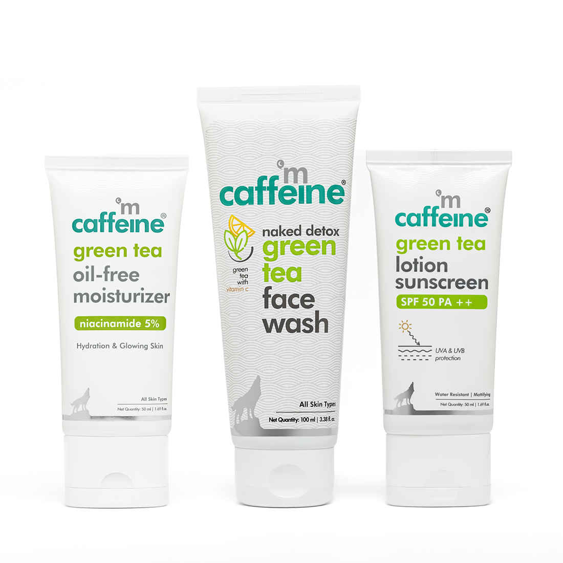 Buy Mcaffeine Green tea CMS Routine Combo of 3 - Purplle
