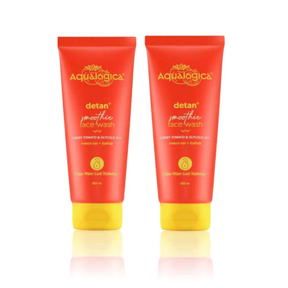 Buy Aqualogica Detan+ Smoothie Face Wash Pack of 2 - Purplle