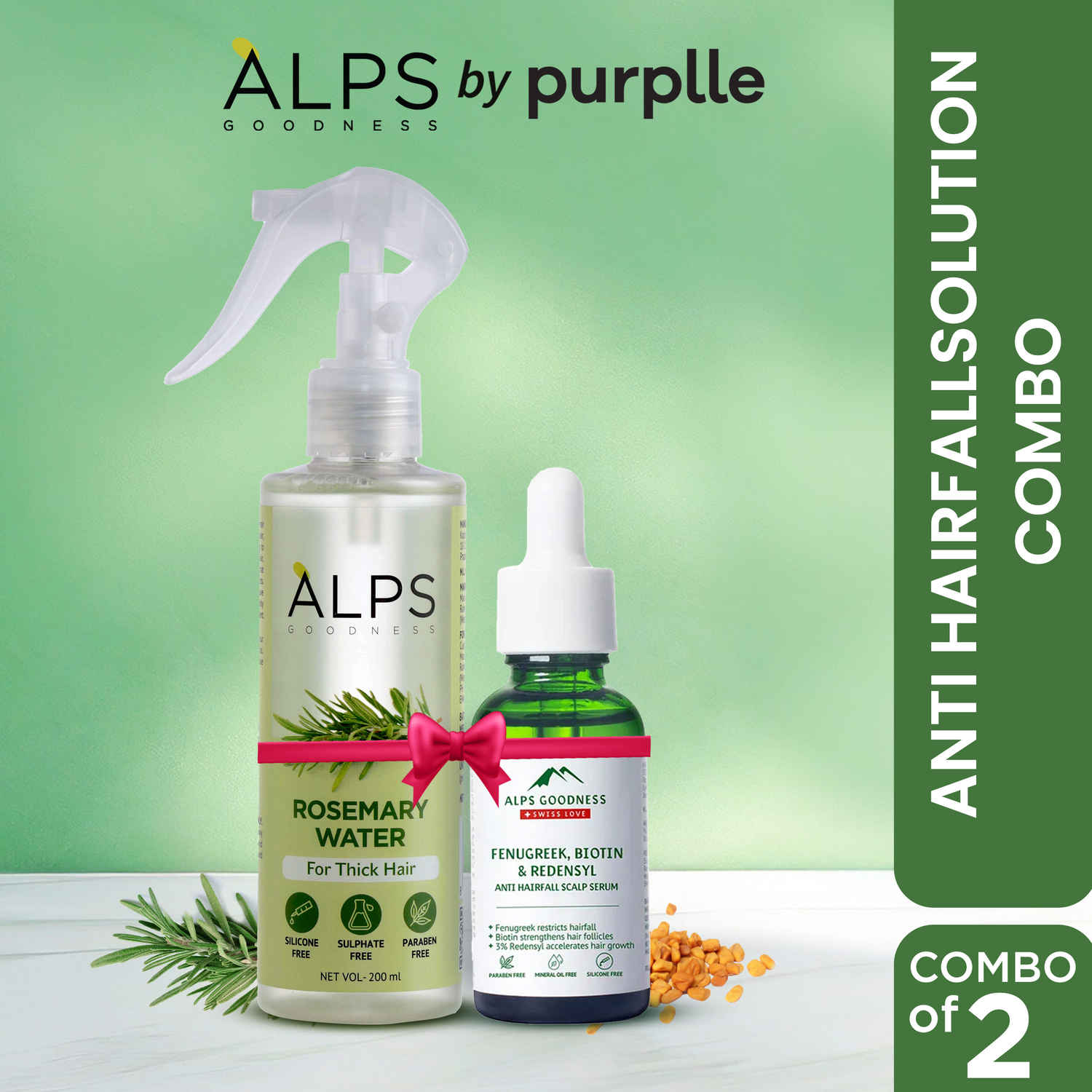 Buy Alps Goodness Ultimate Hair Care Package with Rosemary Water Spray (200 ml) & Anti-Hairfall Scalp Serum (30 ml) | Hair Growth Expert Spray | Visible Hair Growth Serum - Purplle