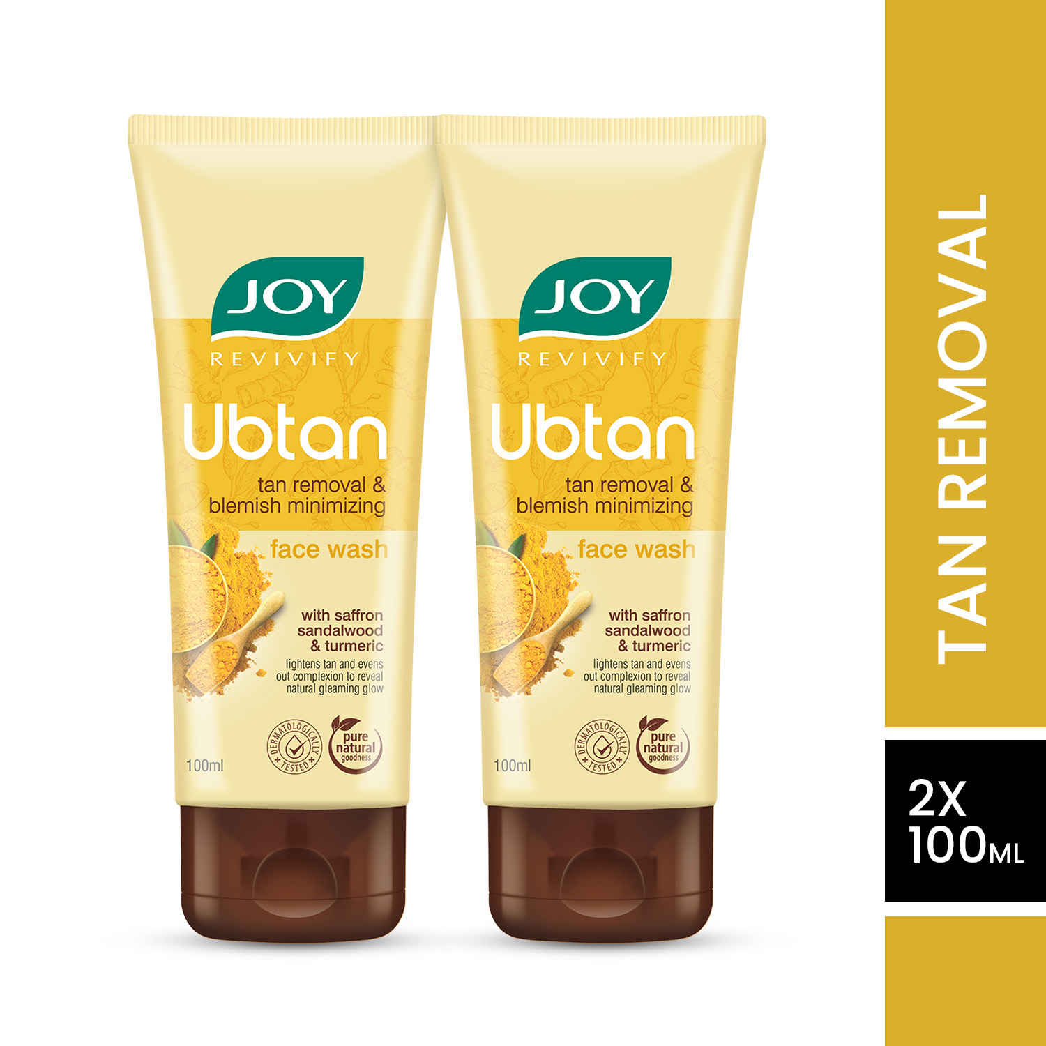 Buy Joy Revivify Tan Removal Ubtan Face Wash (Combo Pack 2X100 ml) - Purplle