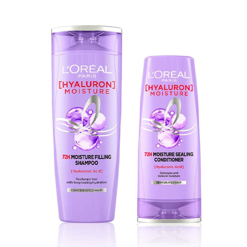 Buy L'Oreal Paris Moisture Lock in Shampoo (340 ml) + Conditioner (180 ml) Combo - Purplle