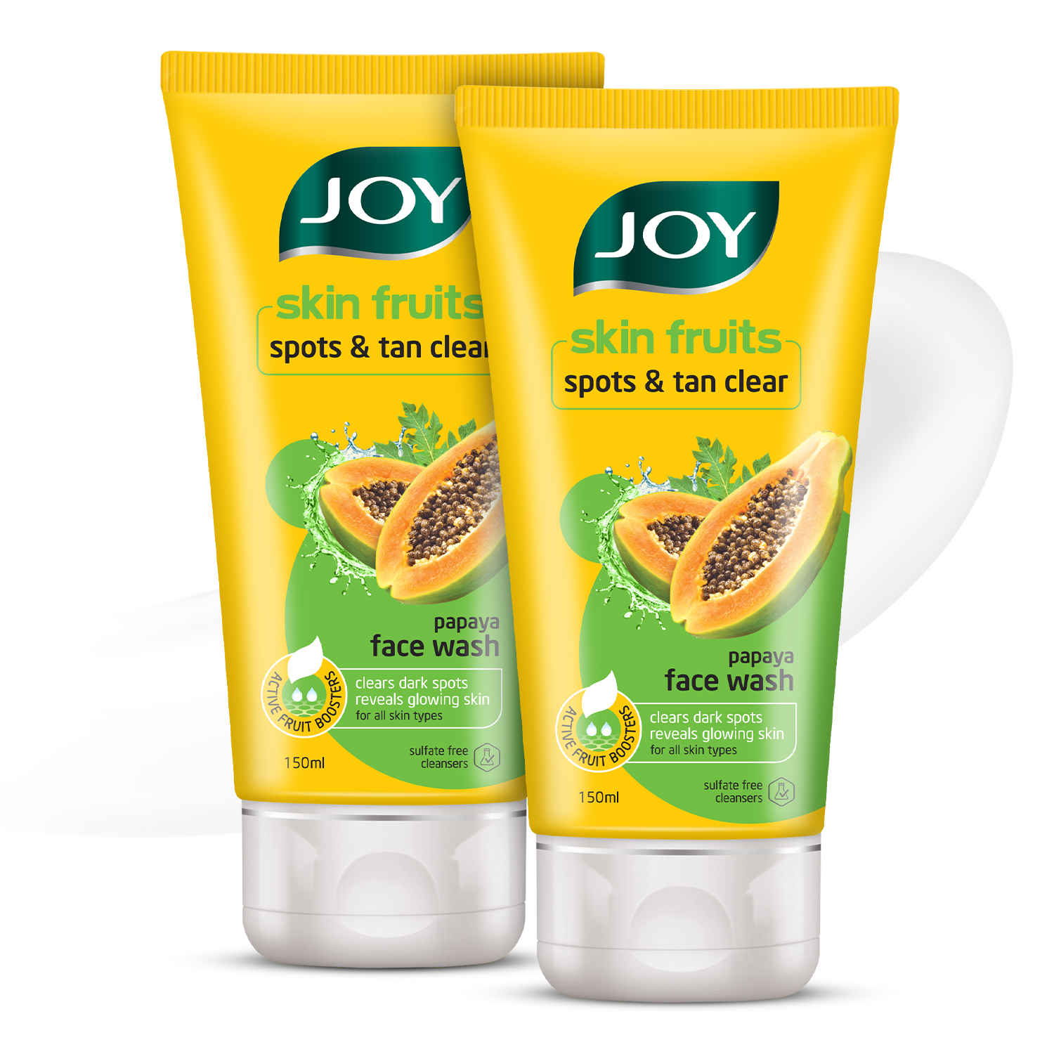 Buy Joy Skin Fruits Spots & Tan Clear Papaya Face Wash,150 ml (Pack of 2) - Purplle