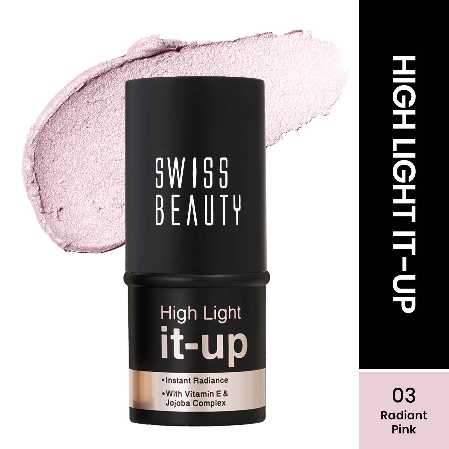 Buy Swiss Beauty High Light It-Up Highlighter | With Vitamin E & Jojoba Complex | Instant Radiant Glow | Long-Lasting | Creamy & Blendable | Twist-Up Format -Radiant Pink 8 gm - Purplle