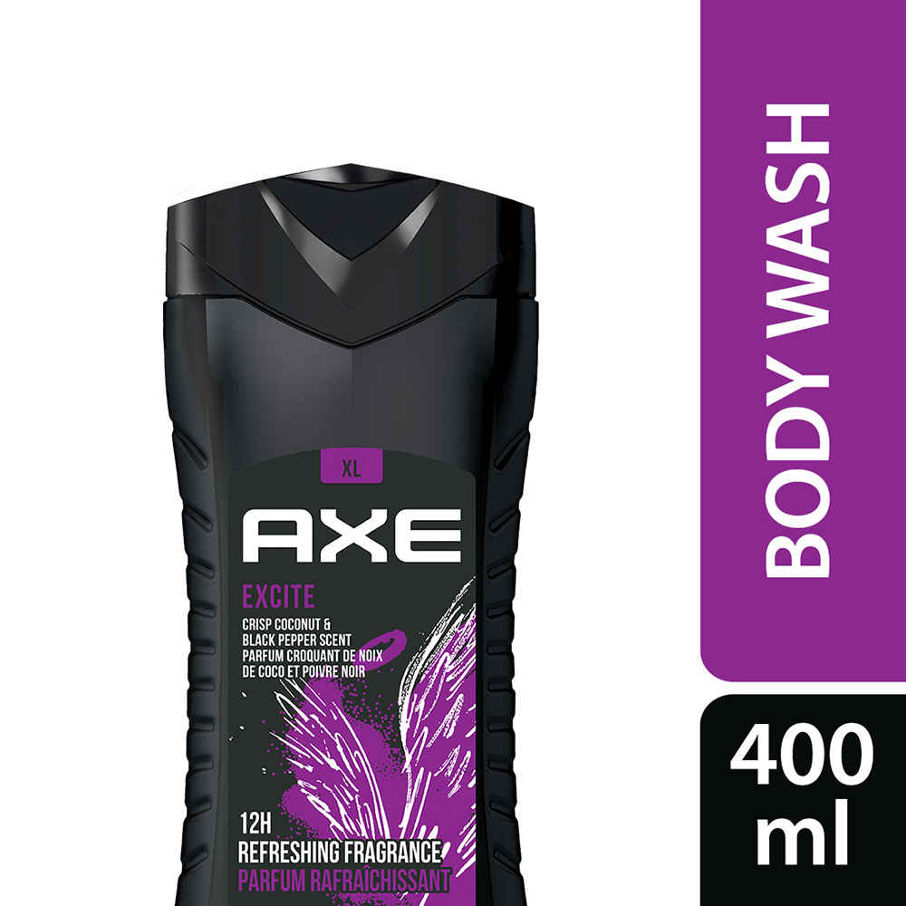 Buy Axe Excite 3 In 1 Body, Face & Hair Wash for Men, Long-Lasting Fragrance, 400ml - Purplle