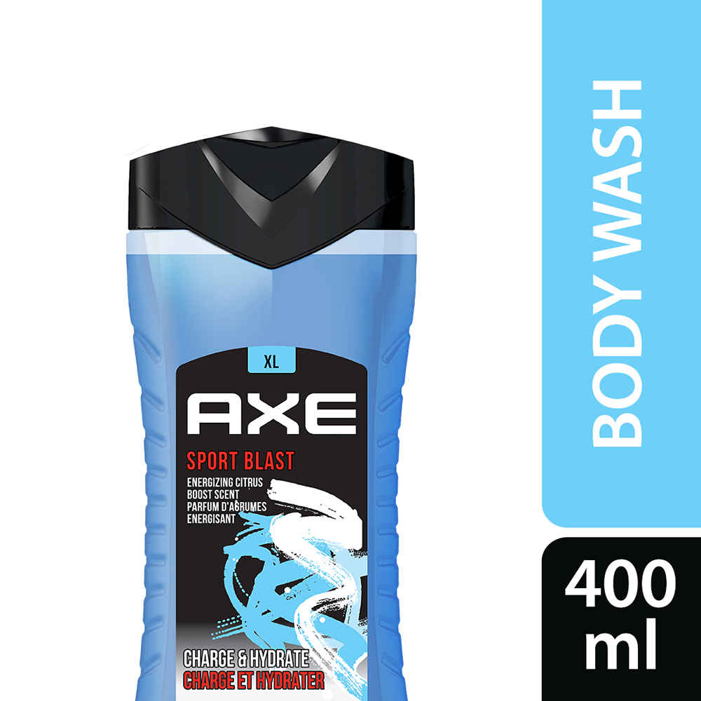 Buy Axe Sports Blast 3 In 1 Body, Face & Hair Wash for Men, Long-Lasting Fragrance, 400ml - Purplle