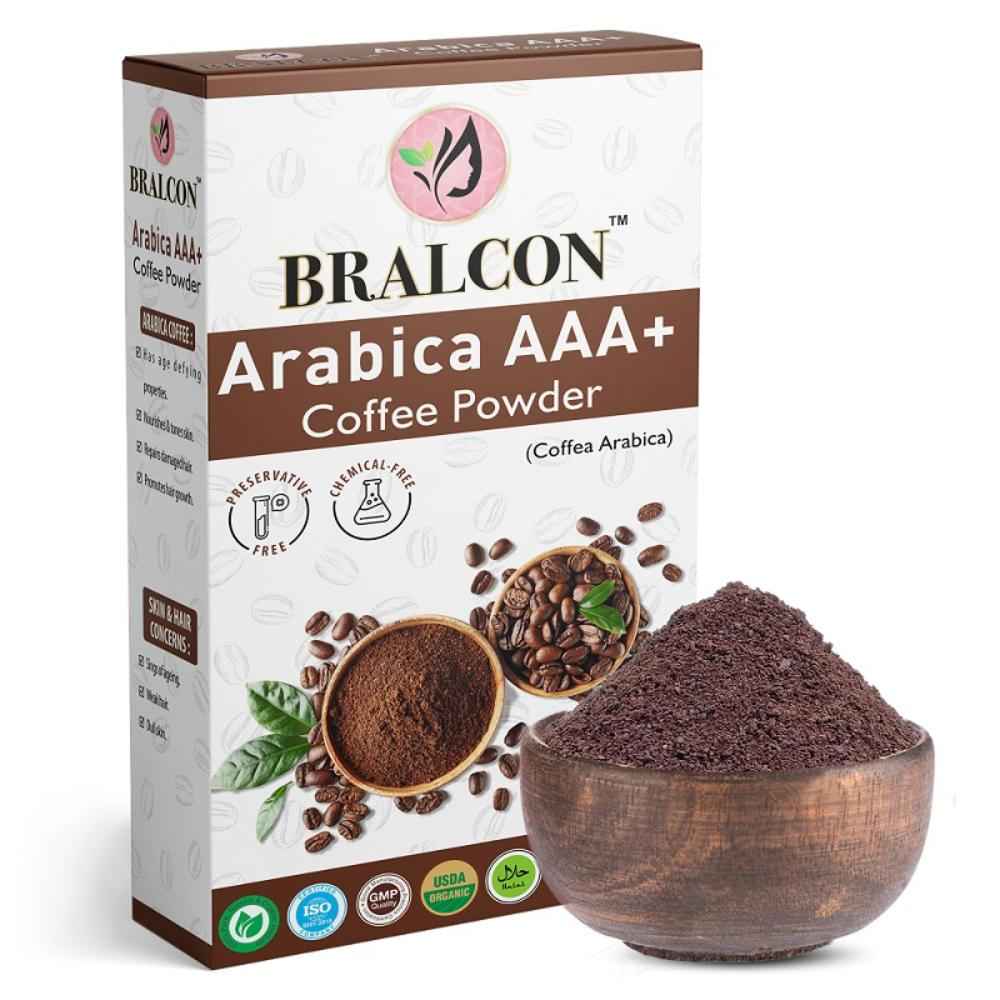 Buy BRALCON Organic Arabica AAA+ Coffee Powder-100 gm |Coffee Powder Body Scrub Tan Removal|100% Natural Coffee Powder for Skin & Hair|Minimizes Fine Lines, Wrinkles,Strengthens Hair Follicles|Skin whitening - Purplle
