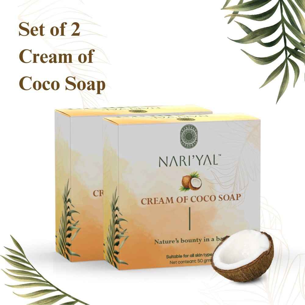 Buy NARI'YAL Set Of 2 Cream Of Coco Soap with De-Tan Properties - 100 gm - Purplle