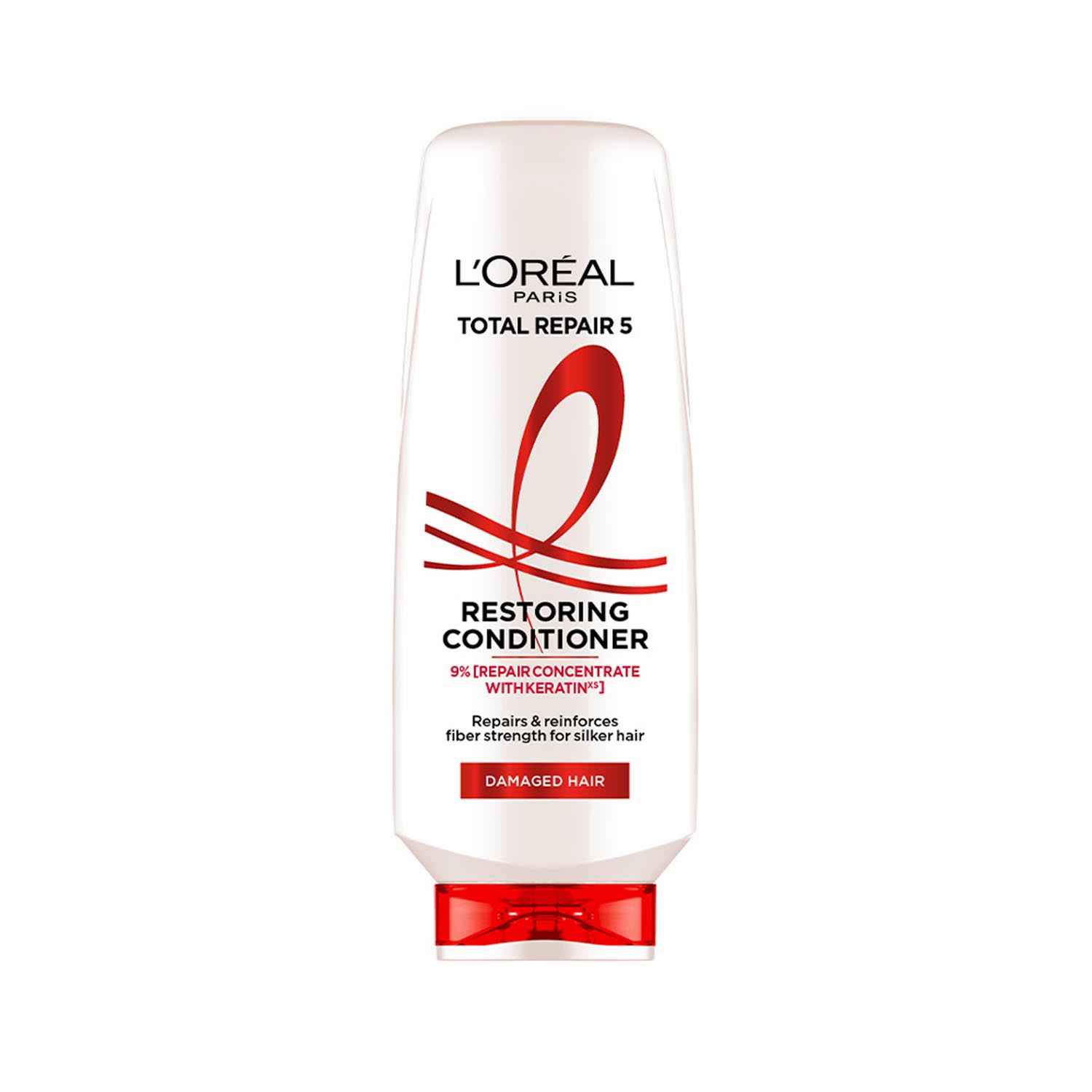 Buy L'Oreal Paris Total Repair 5 Conditioner Restores Damaged Hair Powered by Keratin XS Technology 180 ml - Purplle