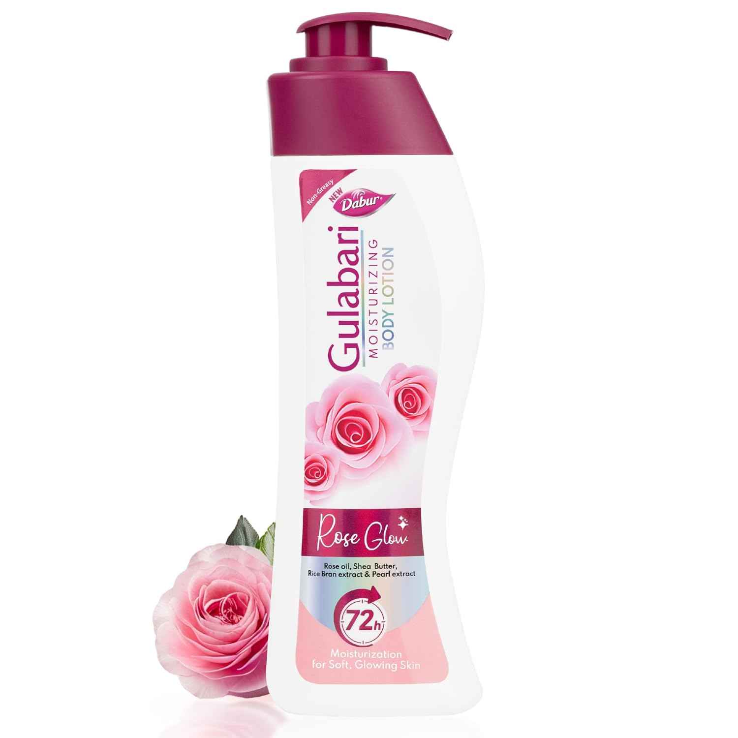 Buy Dabur Gulabari Moisturizing Body Lotion - 400 ml | For Dry & Dull Skin | Made with 100% Organic Rose Oil | Dermatologically Tested | Paraben Free - Purplle