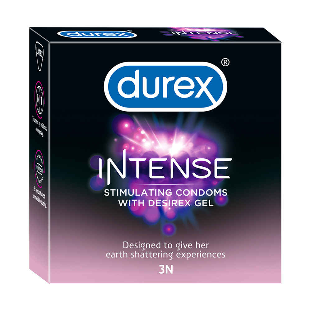 Buy Durex Intense Condom 3 Count - 3 pc - Purplle