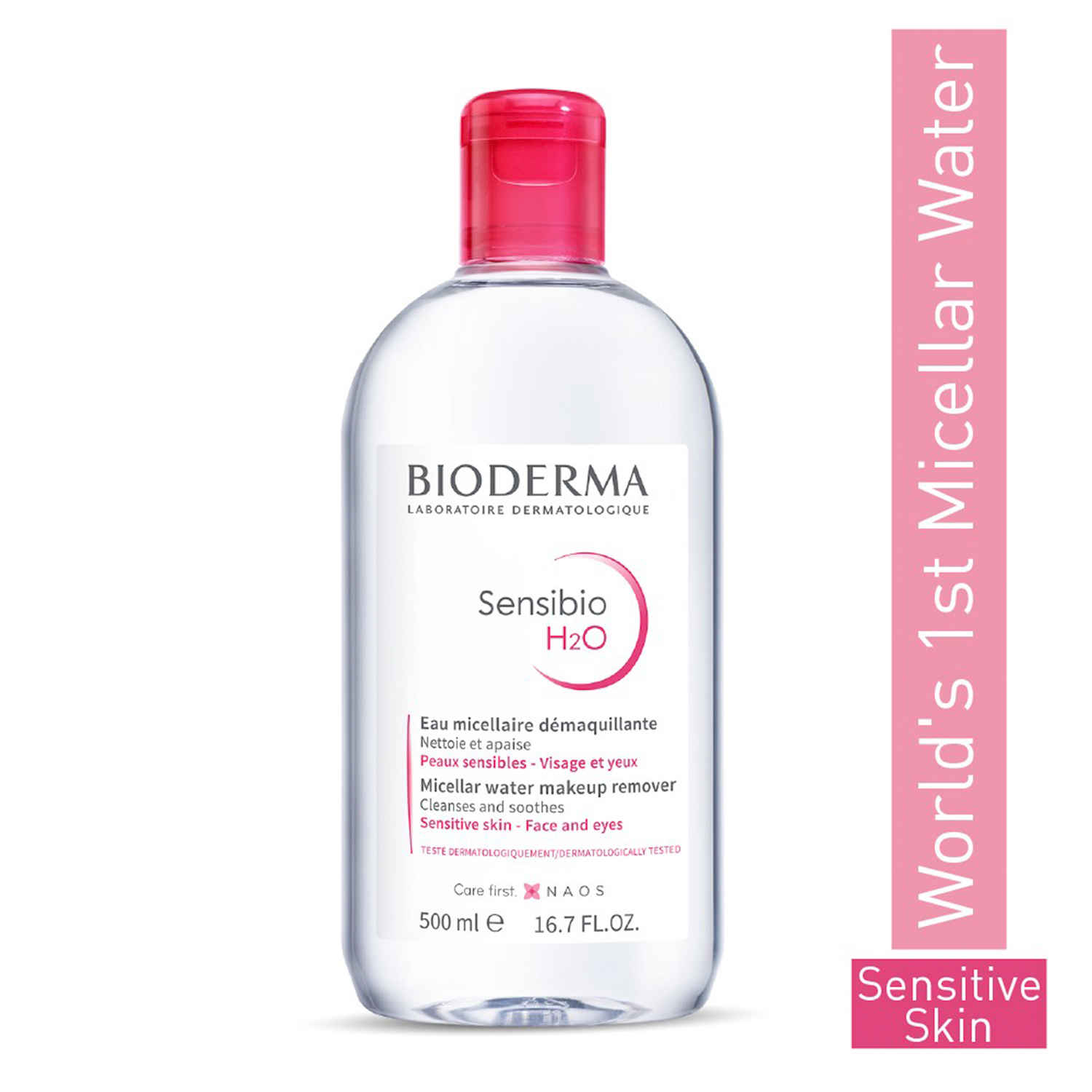 Buy Bioderma Sensibio H2o Micellar Water, Cleanser And Make Up Remover (500 ml) - Purplle