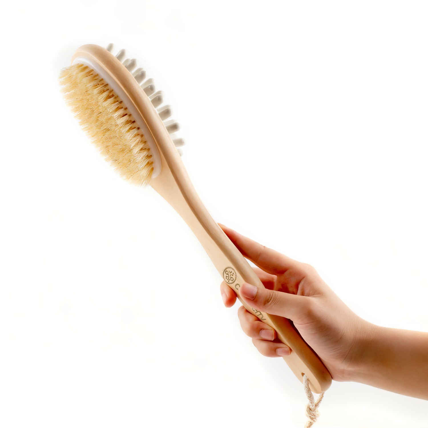 Buy Careberry Dry Brushing & Massaging Body Brush - Eco-Friendly Exfoliating Body Scrubber with Long Handle for Cellulite Reduction, Lymphatic Drainage, and Skin Health - Wet & Dry Use 160 gm - Purplle