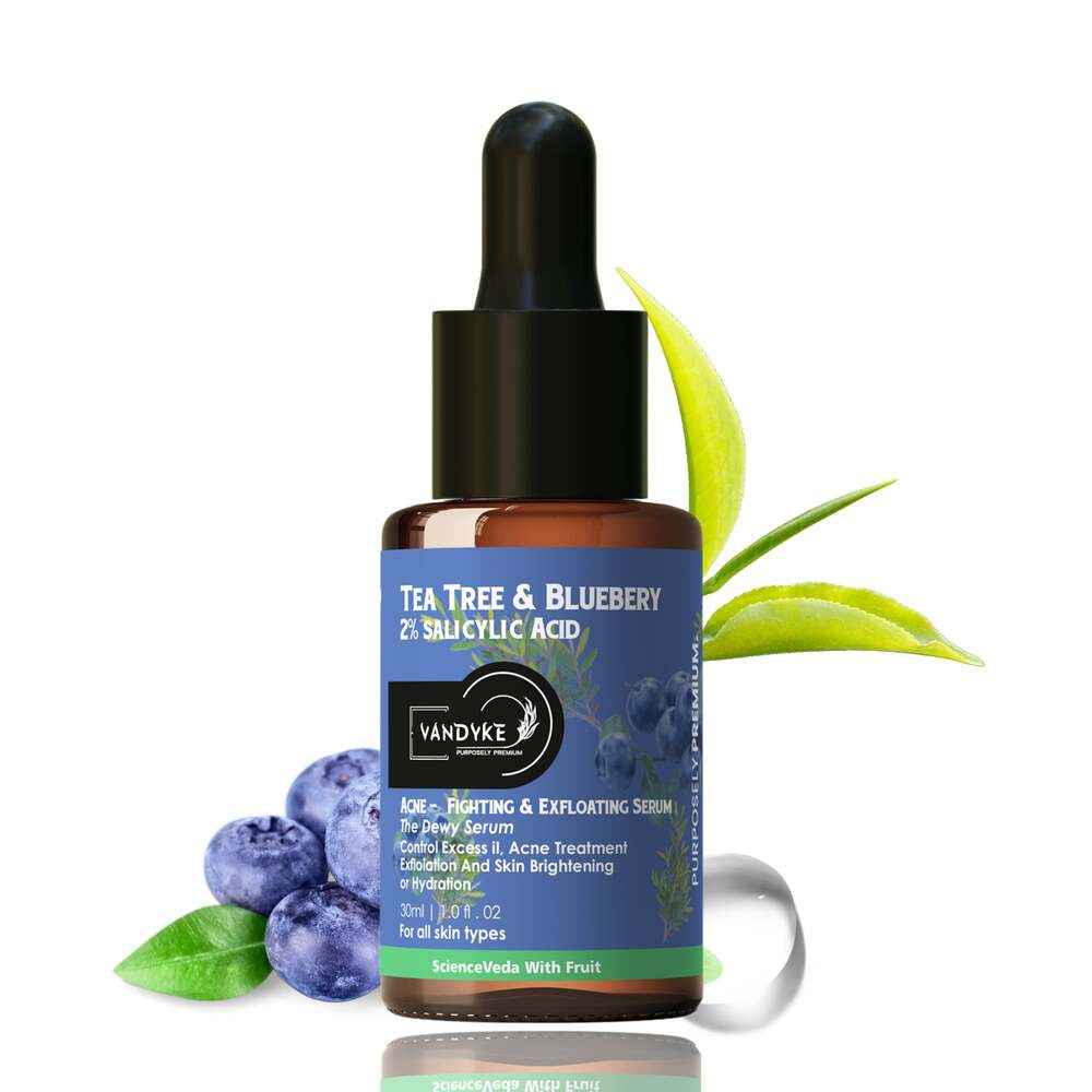 Buy Vandyke Tea Tree & Blueberry with 2% Salicylic Acid Face Serum (30 ml) - Purplle